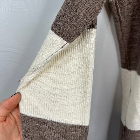 Free People Brown & Cream Striped Gold Rush Henley - Picture 4 of 8